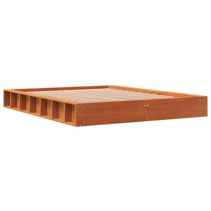 Letto senza Materasso Marrone Cera 120x200 cm in Legno di Pino - homemem39