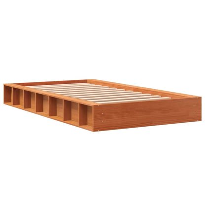 Letto senza Materasso Marrone Cera 75x190 cm in Legno di Pino - homemem39