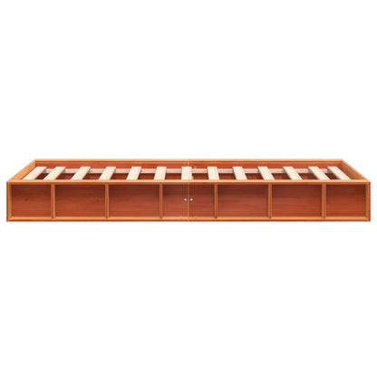 Letto senza Materasso Marrone Cera 75x190 cm in Legno di Pino - homemem39