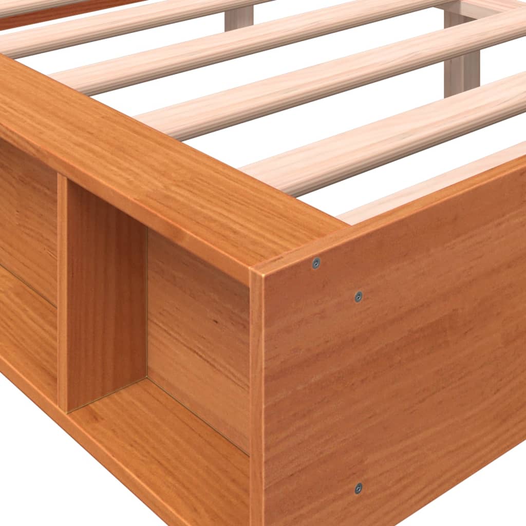 Letto senza Materasso Marrone Cera 140x190 cm in Legno di Pino - homemem39