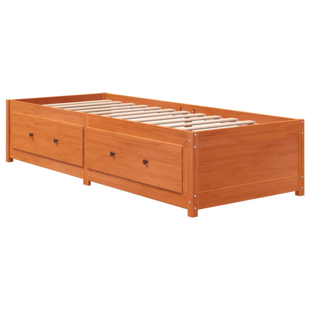 Dormeuse senza Materasso Marrone Cera 90x190 cm Legno di Pino - homemem39
