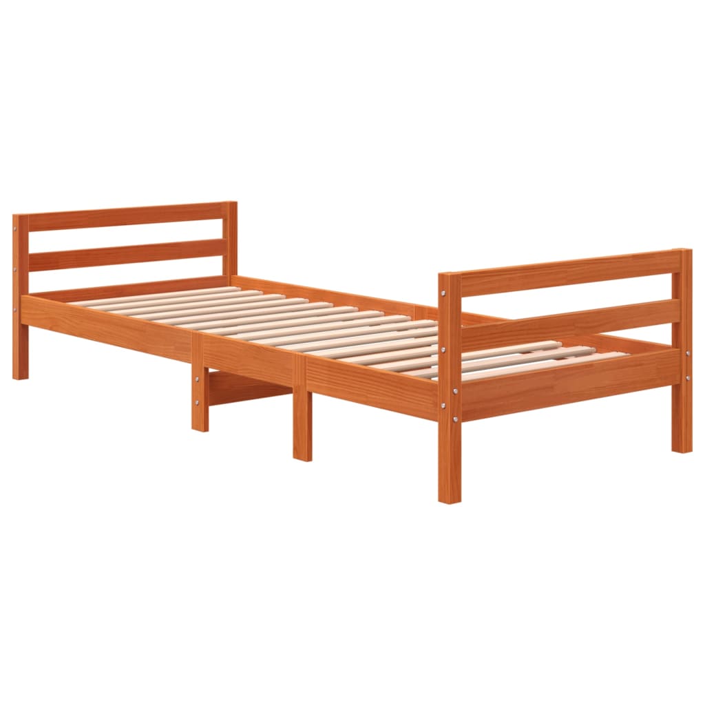 Letto senza Materasso Marrone Cera 80x200 cm Legno di Pino - homemem39