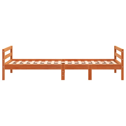 Letto senza Materasso Marrone Cera 80x200 cm Legno di Pino - homemem39