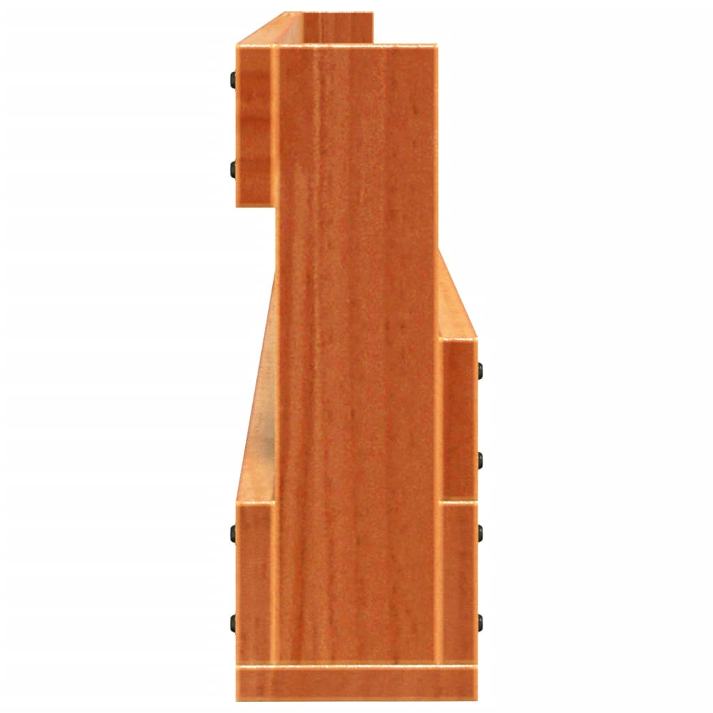 Scarpiere a Parete 2 pz Marrone Cera Legno Massello di Pino - homemem39