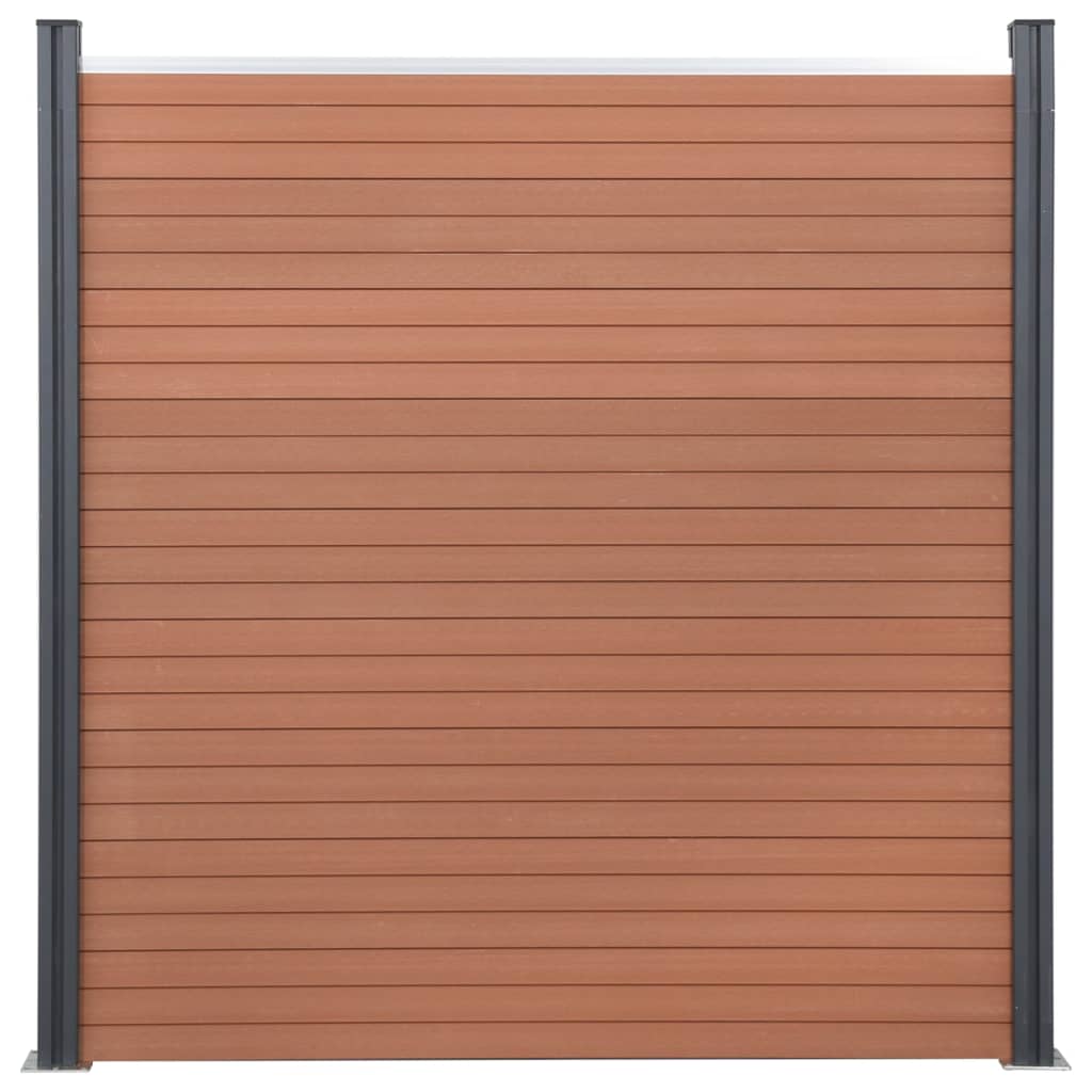Set Pannello di Recinzione Marrone 180x186 cm in WPC