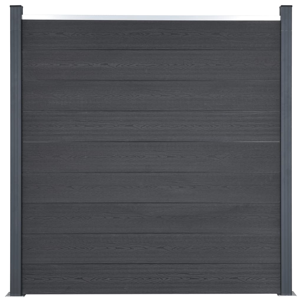 Set Pannello di Recinzione Grigio 180x186 cm in WPC | homemem39