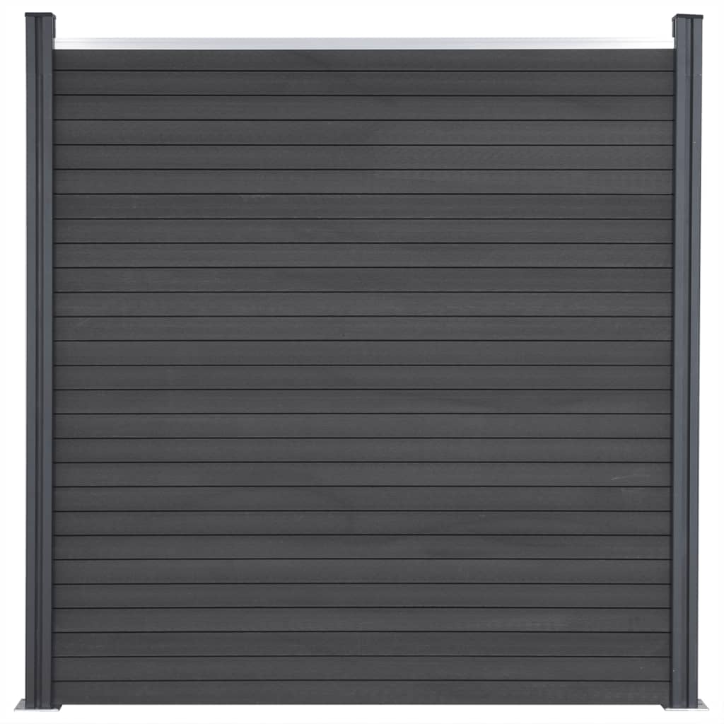 Set Pannello di Recinzione Grigio 180x186 cm in WPC | homemem39