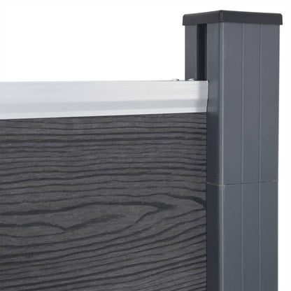 Set Pannello di Recinzione Grigio 180x186 cm in WPC | homemem39