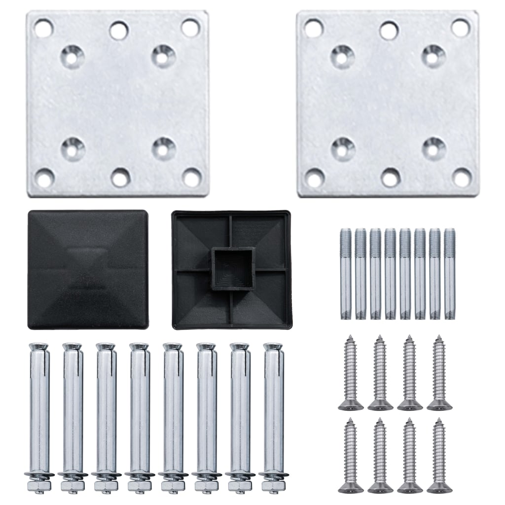 Set Pannello di Recinzione Grigio 180x186 cm in WPC | homemem39