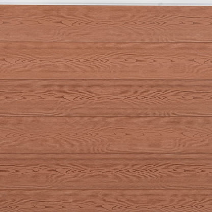Set Pannello di Recinzione Marrone 353x186 cm in WPC