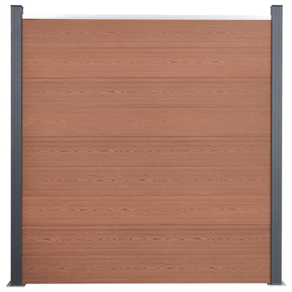 Set Pannello di Recinzione Marrone 699x186 cm in WPC