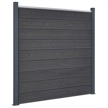 Set Pannello di Recinzione Grigio 699x186 cm in WPC | homemem39