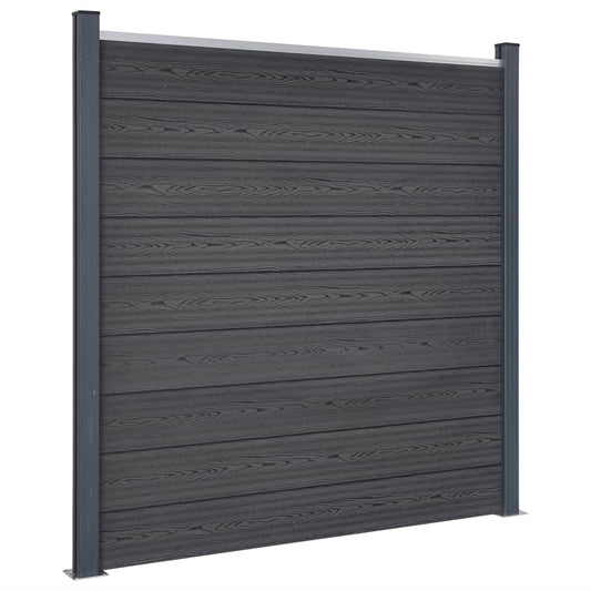 Set Pannello di Recinzione Grigio 699x186 cm in WPC | homemem39