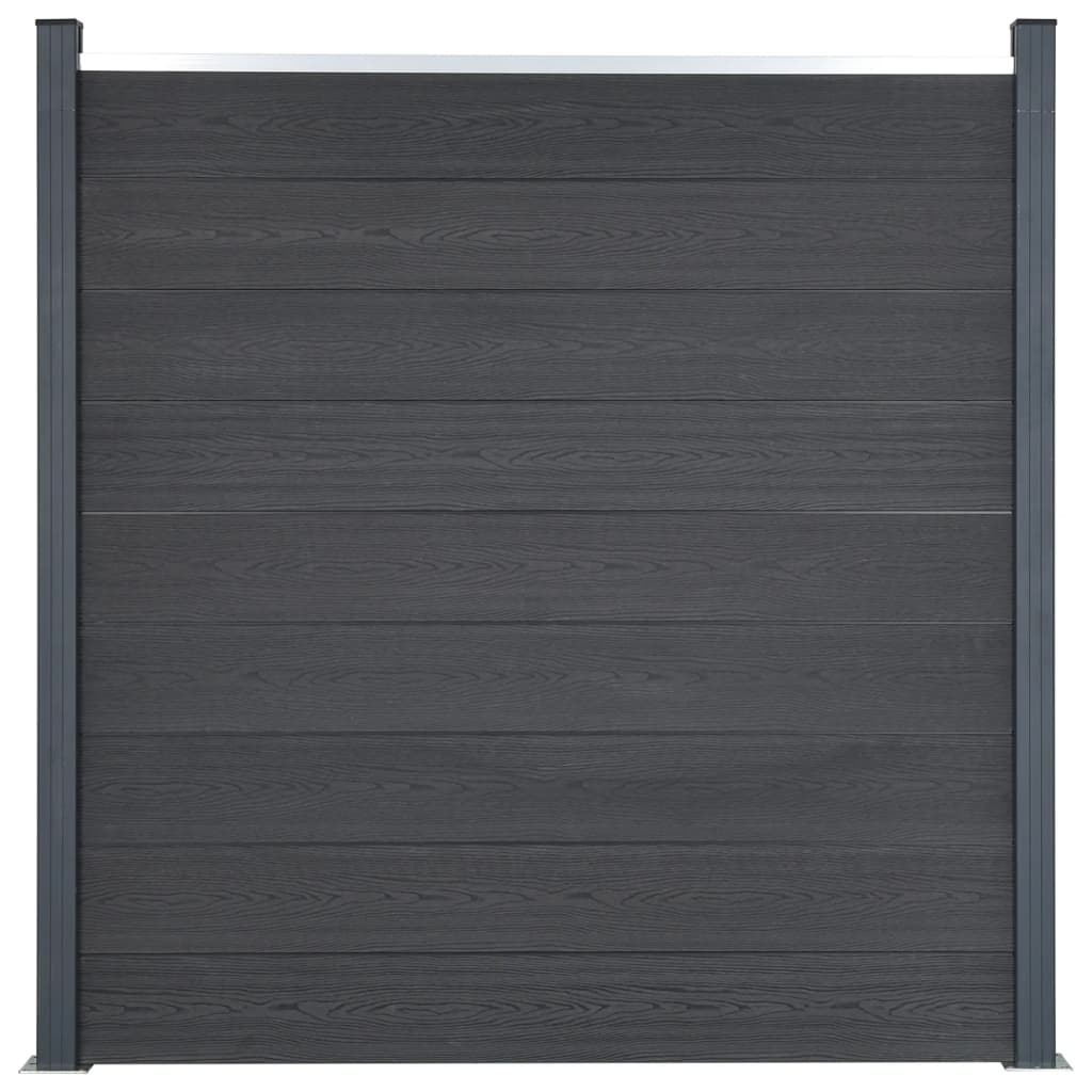 Set Pannello di Recinzione Grigio 699x186 cm in WPC | homemem39