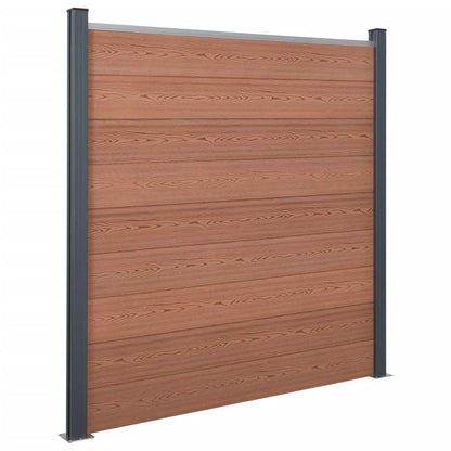 Set Pannello di Recinzione Marrone 872x186 cm in WPC