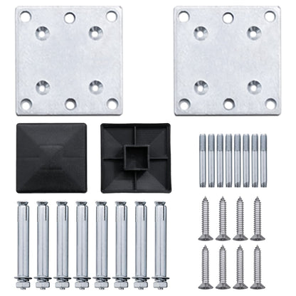 Set Pannello di Recinzione Grigio 872x186 cm in WPC | homemem39