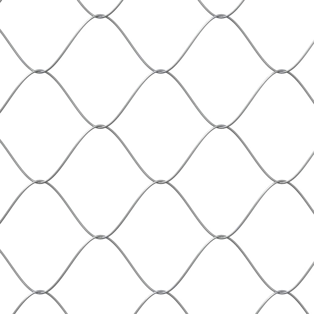 Gabbia per Cani con Porta Grigia 2x2x1,5 m in Acciaio Zincato | homemem39