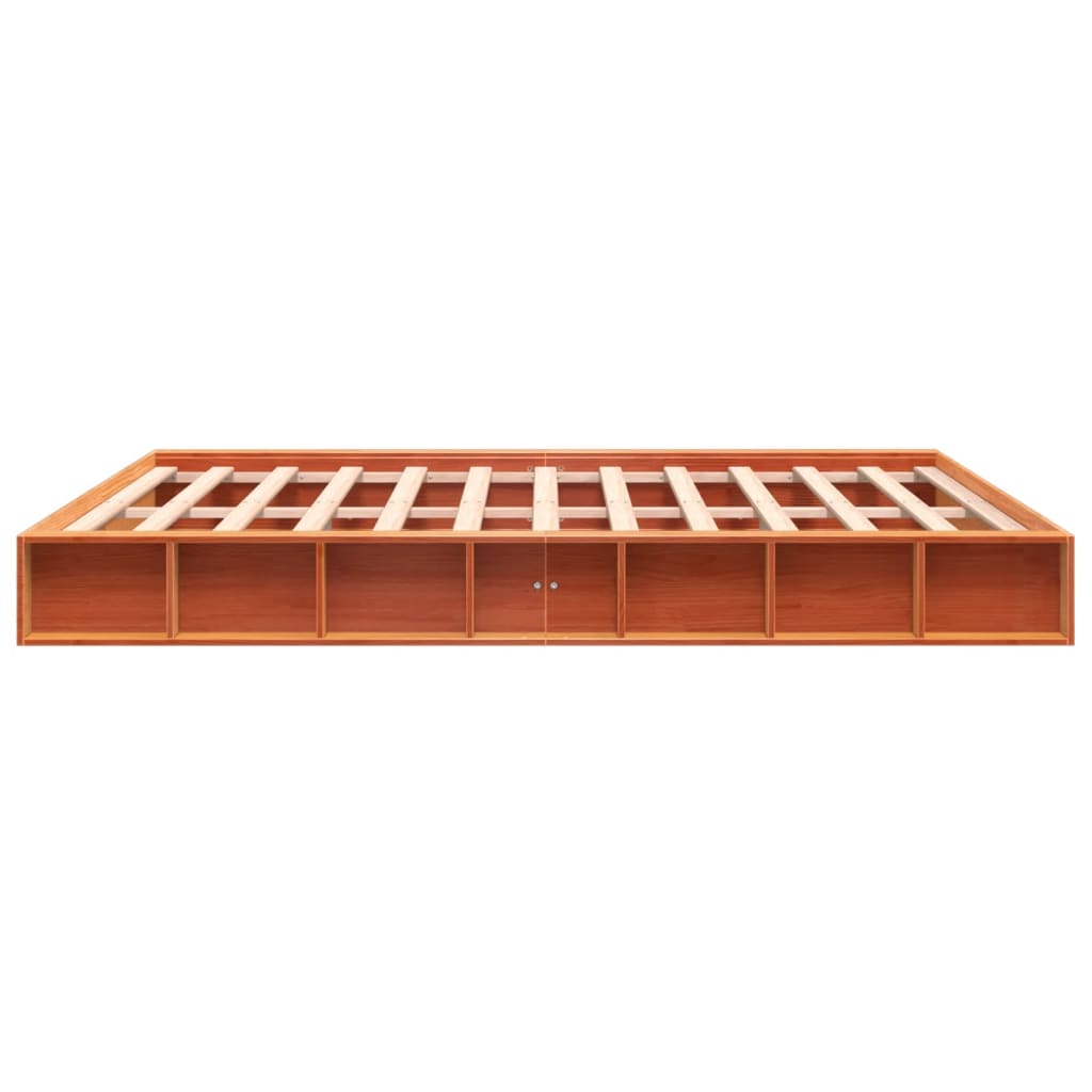 Giroletto senza Materasso Marrone Cera 180x200 cm Legno di Pino | homemem39