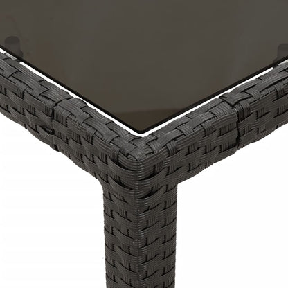 Set da Pranzo da Giardino 3 pz con Cuscini Nero in Polyrattan | homemem39