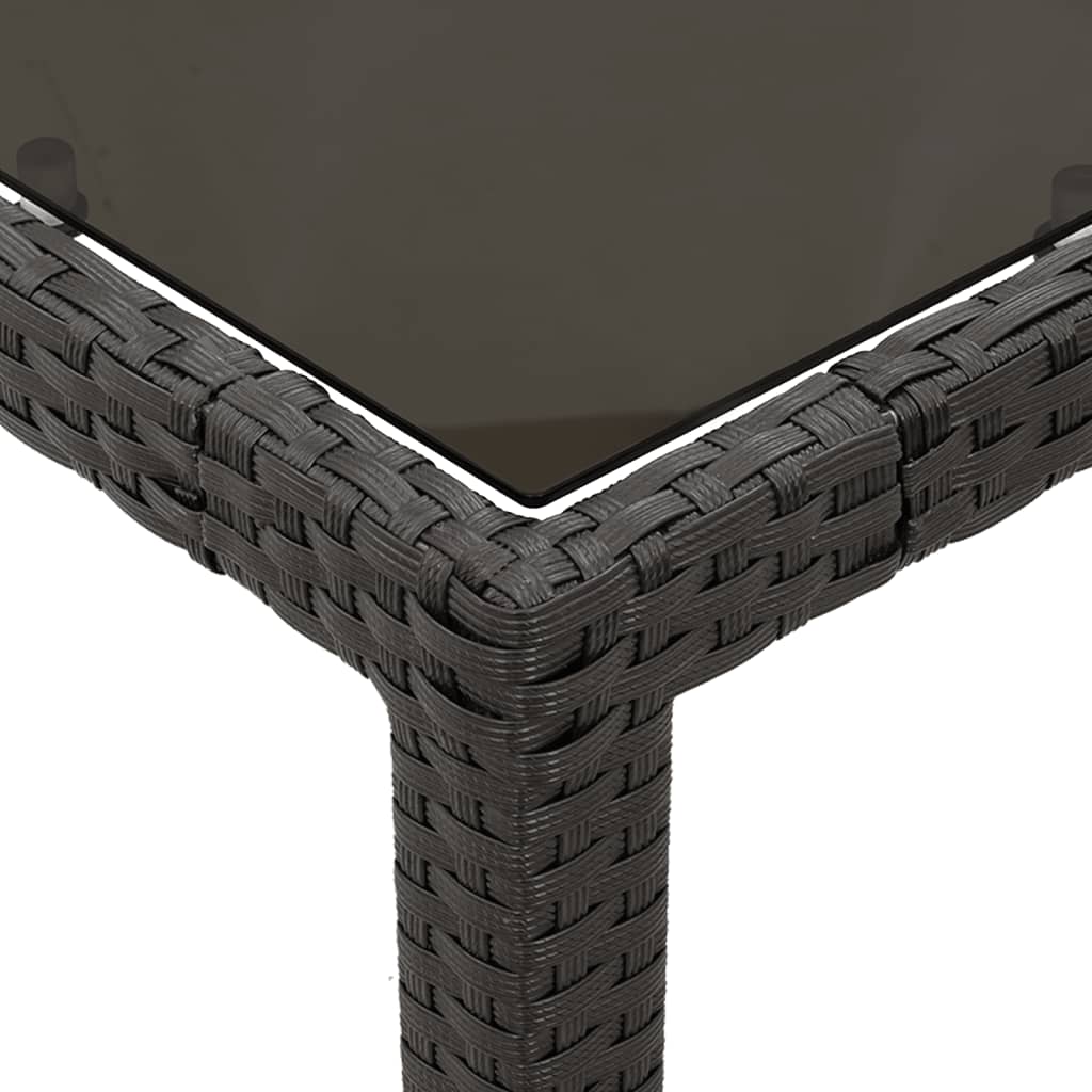 Set da Pranzo da Giardino 5 pz Nero con Cuscini in Polyrattan | homemem39