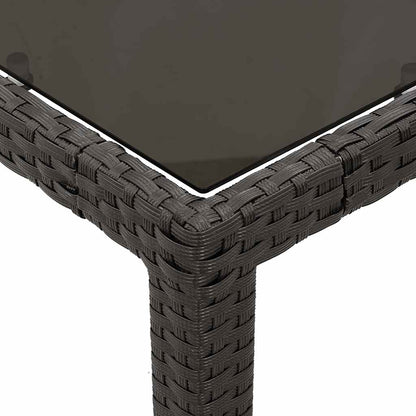 Set da Pranzo da Giardino 5 pz Nero con Cuscini in Polyrattan | homemem39