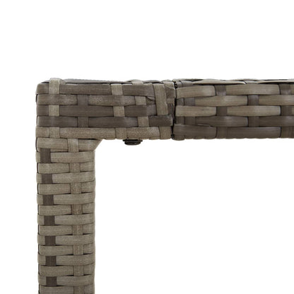 Set da Pranzo da Giardino 9 pz con Cuscini in Polyrattan Grigio | homemem39