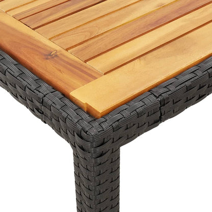 Set da Pranzo da Giardino 3 pz con Cuscini Nero in Polyrattan | homemem39