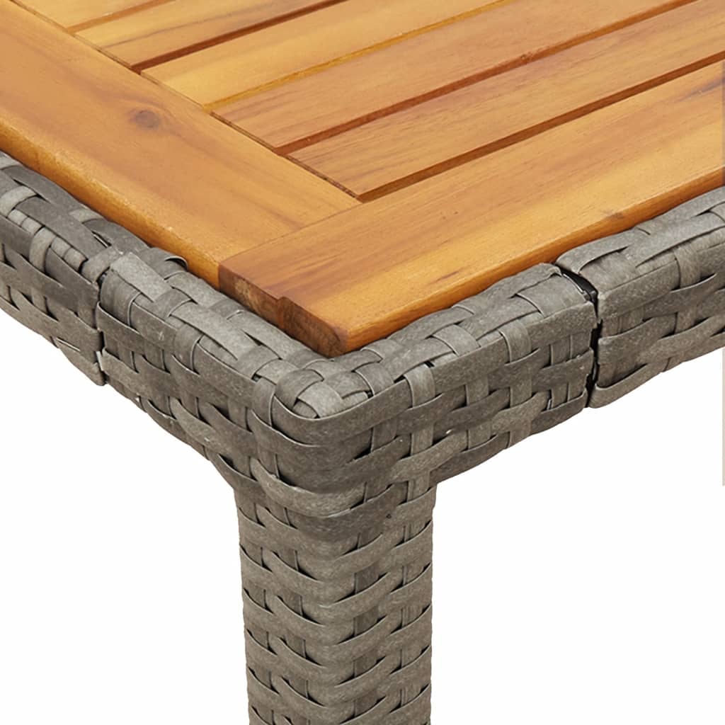 Set da Pranzo da Giardino 7 pz con Cuscini in Polyrattan Grigio | homemem39