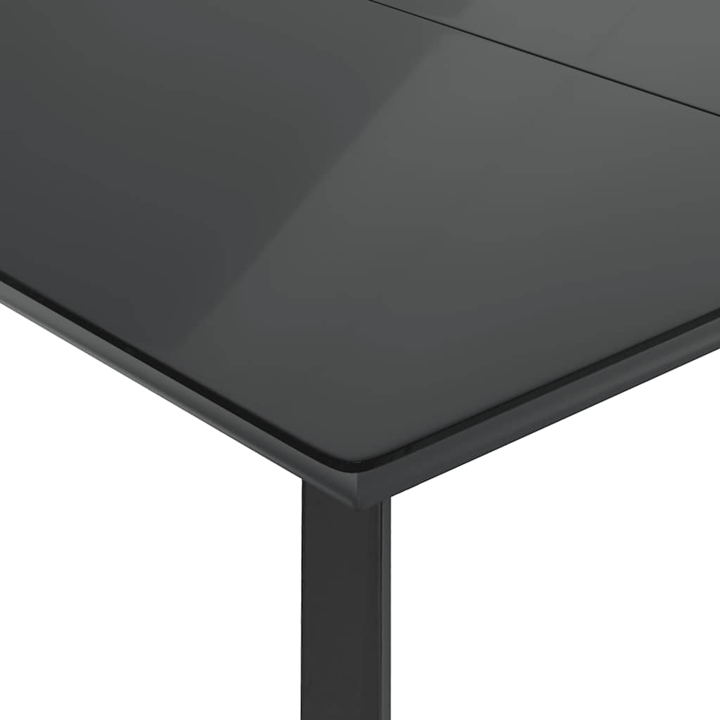Set da Pranzo da Giardino 5 pz Nero con Cuscini in Polyrattan | homemem39