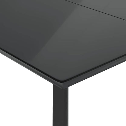 Set da Pranzo da Giardino 5 pz Nero con Cuscini in Polyrattan | homemem39