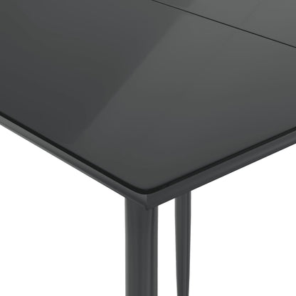 Set da Pranzo da Giardino 3 pz con Cuscini Nero in Polyrattan | homemem39