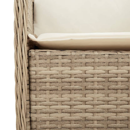 Set da Pranzo da Giardino 5 pz con Cuscini Beige in Polyrattan | homemem39