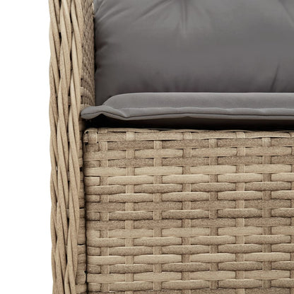 Set da Pranzo da Giardino 5 pz con Cuscini Beige in Polyrattan | homemem39