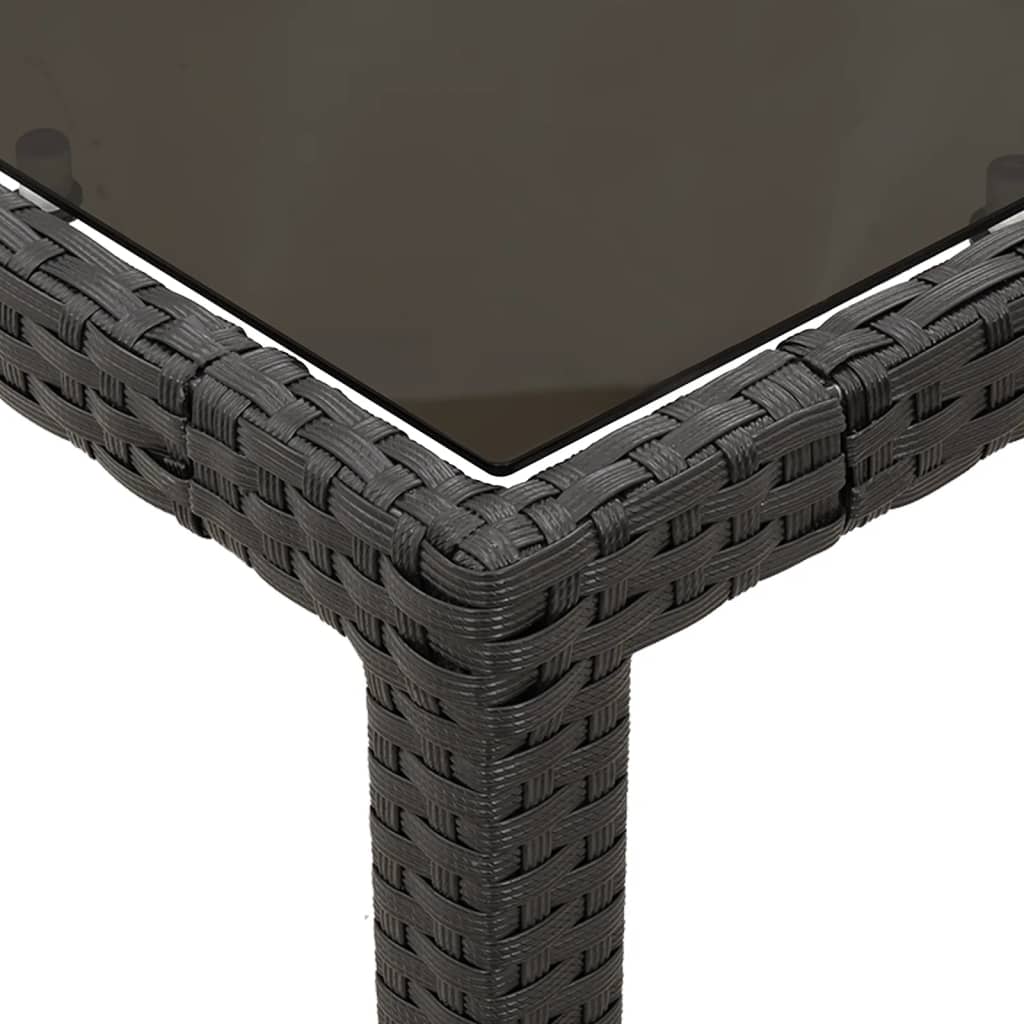 Set da Bistrò 3 pz con Cuscini Nero in Polyrattan | homemem39