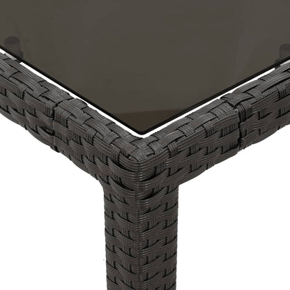 Set da Pranzo da Giardino 5 pz Nero con Cuscini in Polyrattan | homemem39