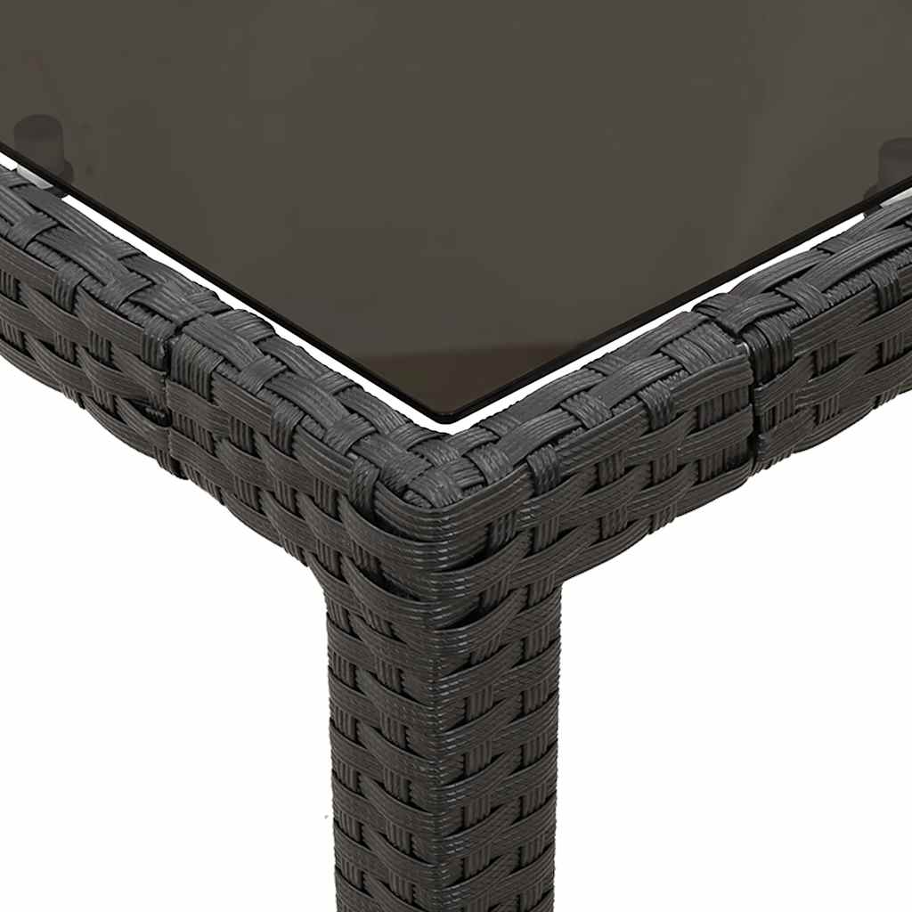 Set da Pranzo da Giardino 5 pz Nero con Cuscini in Polyrattan | homemem39