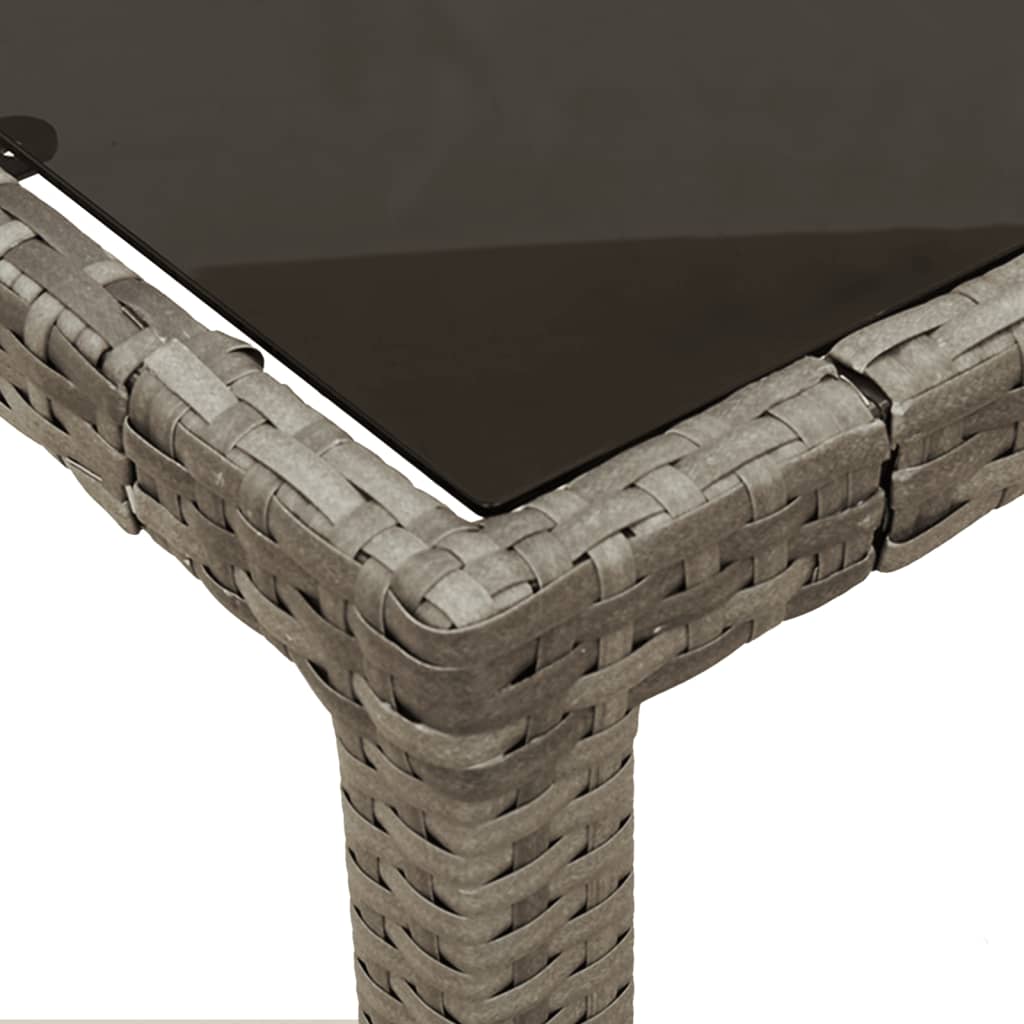 Set da Pranzo da Giardino 7 pz con Cuscini in Polyrattan Grigio - homemem39