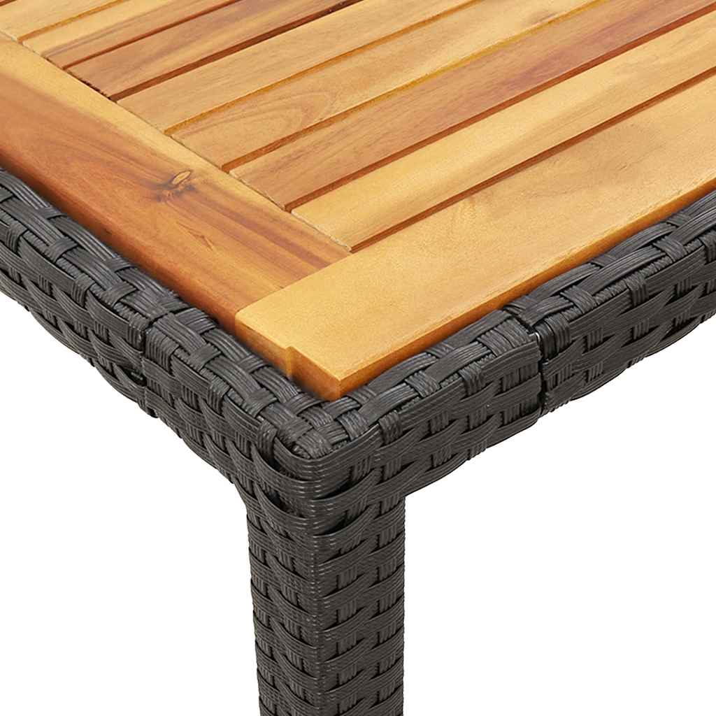 Set da Pranzo da Giardino 5 pz Nero con Cuscini in Polyrattan | homemem39