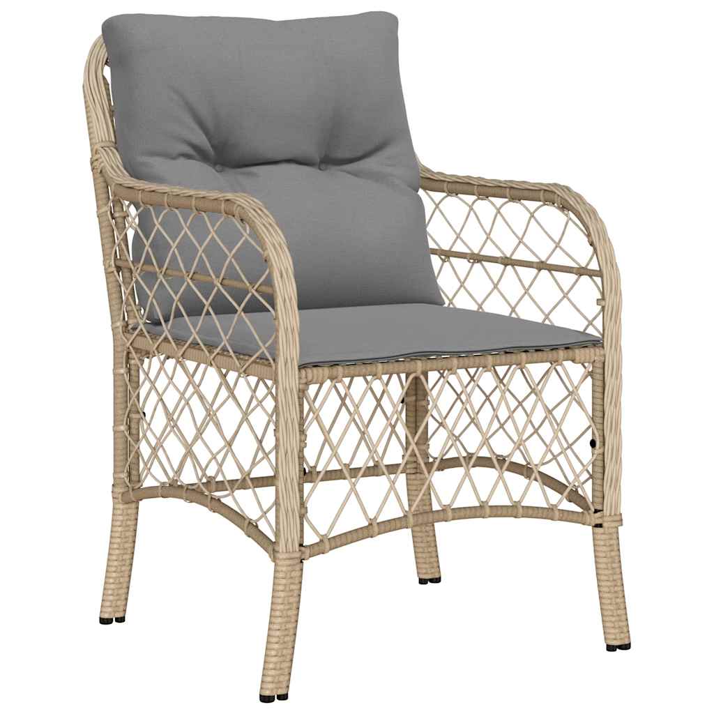 Set Pranzo da Giardino 9 pz con Cuscini Beige Misto Polyrattan | homemem39