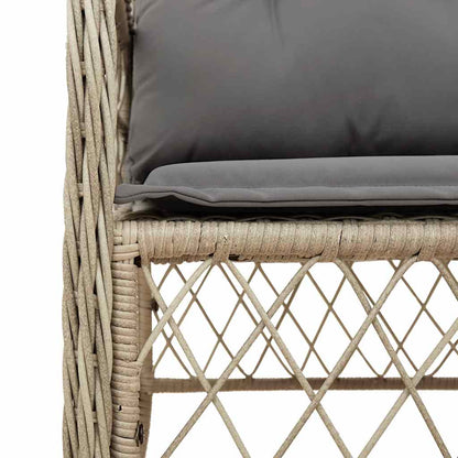 Set Pranzo da Giardino 9 pz con Cuscini Beige Misto Polyrattan | homemem39
