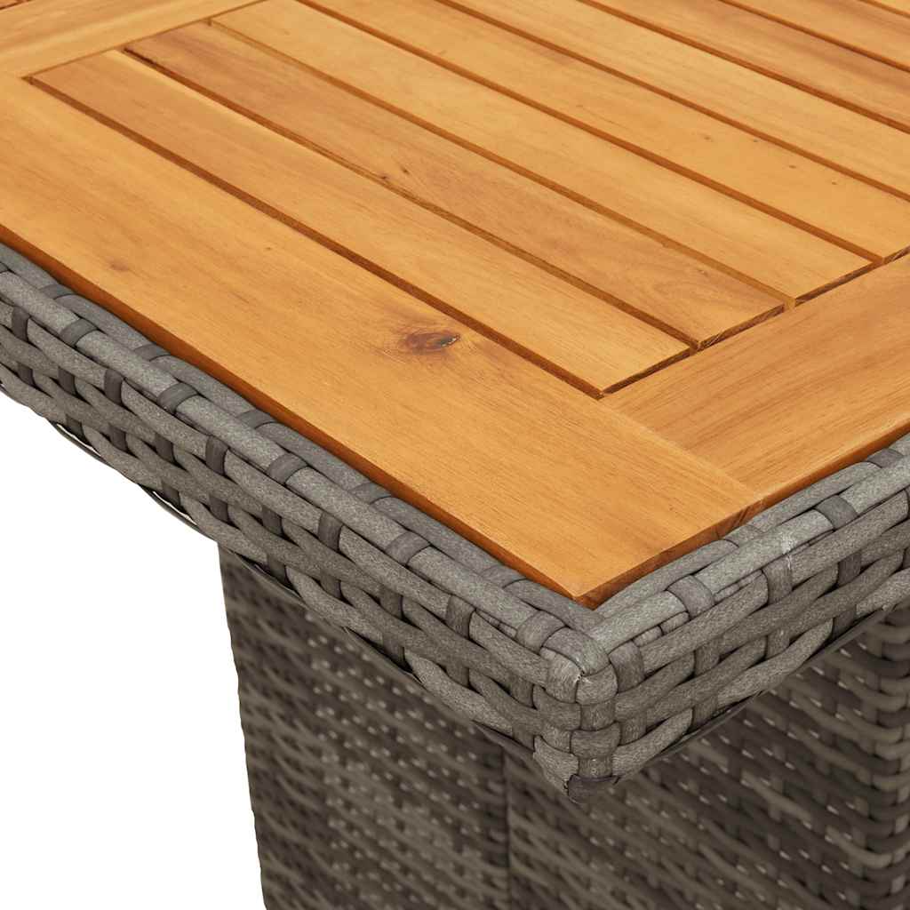 Set da Pranzo da Giardino 9 pz con Cuscini in Polyrattan Grigio | homemem39