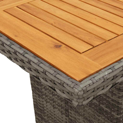 Set da Pranzo da Giardino 9 pz con Cuscini in Polyrattan Grigio | homemem39