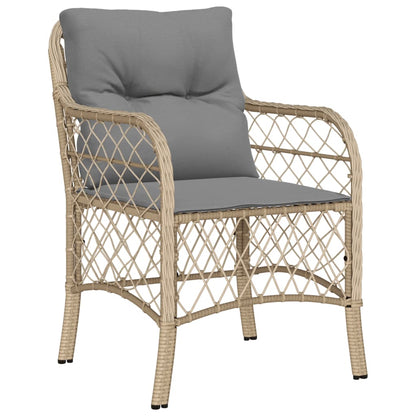 Set Pranzo da Giardino 7 pz con Cuscini Beige Misto Polyrattan | homemem39