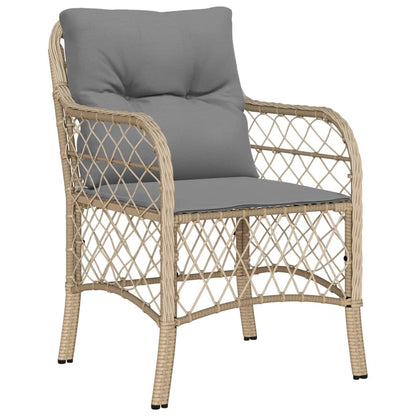 Set Pranzo da Giardino 5 pz con Cuscini Beige Misto Polyrattan - homemem39