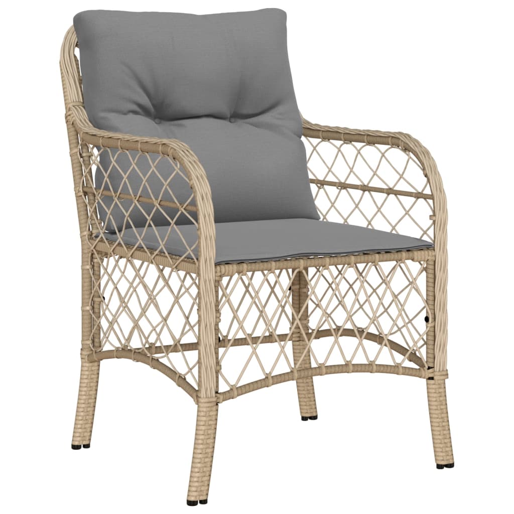 Set Pranzo da Giardino 9 pz con Cuscini Beige Misto Polyrattan | homemem39