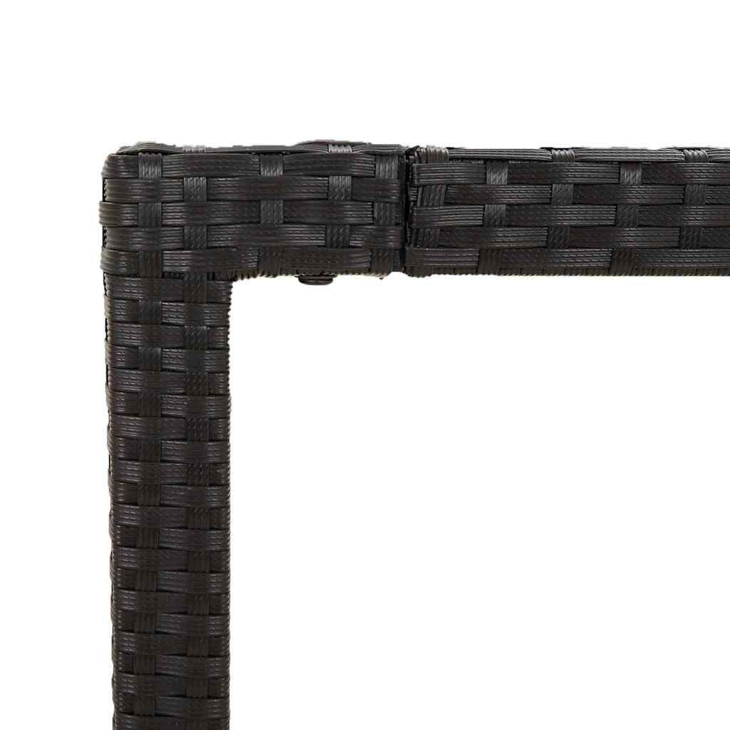 Set da Pranzo da Giardino 5 pz Nero con Cuscini in Polyrattan | homemem39