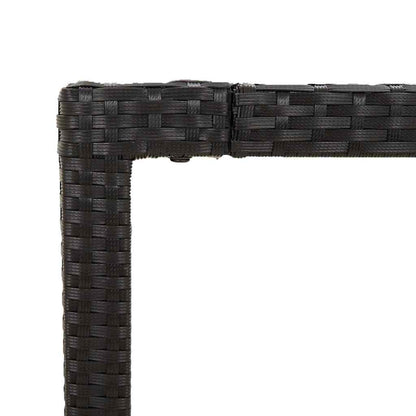 Set da Pranzo da Giardino 5 pz Nero con Cuscini in Polyrattan | homemem39