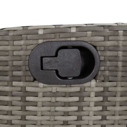 Set da Pranzo da Giardino 9 pz con Cuscini in Polyrattan Grigio | homemem39