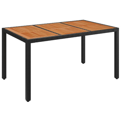 Set da Pranzo da Giardino 7 pz Nero con Cuscini in Polyrattan | homemem39
