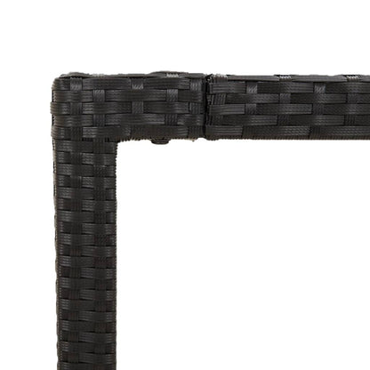 Set da Pranzo da Giardino 7 pz Nero con Cuscini in Polyrattan | homemem39